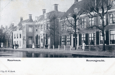 6524 Gezicht over de Vecht op de Herengracht te Maarsseveen uit het zuidoosten. N.B. Maarsseveen is per 1 juli 1949 bij ...